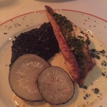 Balthazar's Keuken - Snapper with squid ink risotto - Mediterranean Near Me - Amsterdam, New Hampshire