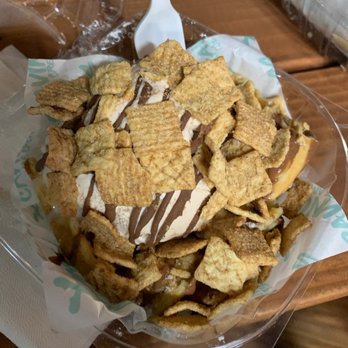 Cravings Ice Cream - Nutella ice cream, Cinnamon Toast Crunch, and Nutella drizzle - Ice Cream & Frozen Yogurt Near Me - Bellflower, California Cravings Ice Cream - Nutella ice cream, Cinnamon Toast Crunch, and Nutella drizzle - Ice Cream & Frozen Yogurt Near Me - Bellflower, California
