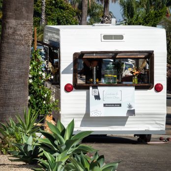 Milk and Honey Caravan - The back end of the caravan where Dria was serving water for guests. - Bartenders Near Me - Carlsbad, California