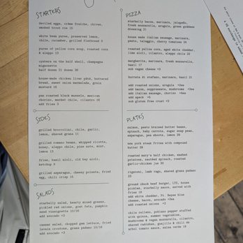 Starbelly - Dinner Menu (Aug. 2025) - New American Near Me - San Francisco, California Starbelly - Dinner Menu (Aug. 2025) - New American Near Me - San Francisco, California