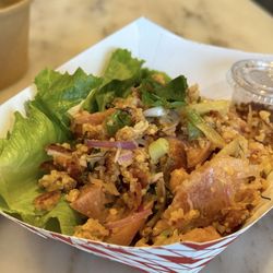 Zaab Zaab - Nam Khao Tod (has peanuts topping)