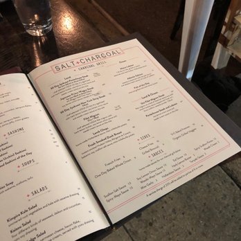 Salt + Charcoal - Menu. It was originally 50 day. Price went up, prepping went down:'( - Japanese Near Me - Brooklyn, New York Salt + Charcoal - Menu. It was originally 50 day. Price went up, prepping went down:'( - Japanese Near Me - Brooklyn, New York