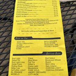 Menu side two