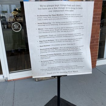 First Watch - Mission statement, during COVID-19. - Cafes Near Me - Columbus, Georgia First Watch - Mission statement, during COVID-19. - Cafes Near Me - Columbus, Georgia