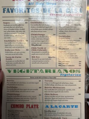 Menu photo 1 El Palomar Santa Cruz, CA