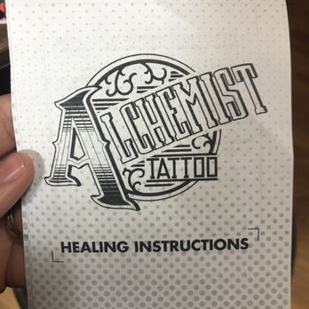 Alchemist Tattoo and Body Piercing - Healing instructions - Tattoo Near Me - Bismarck, North Dakota
