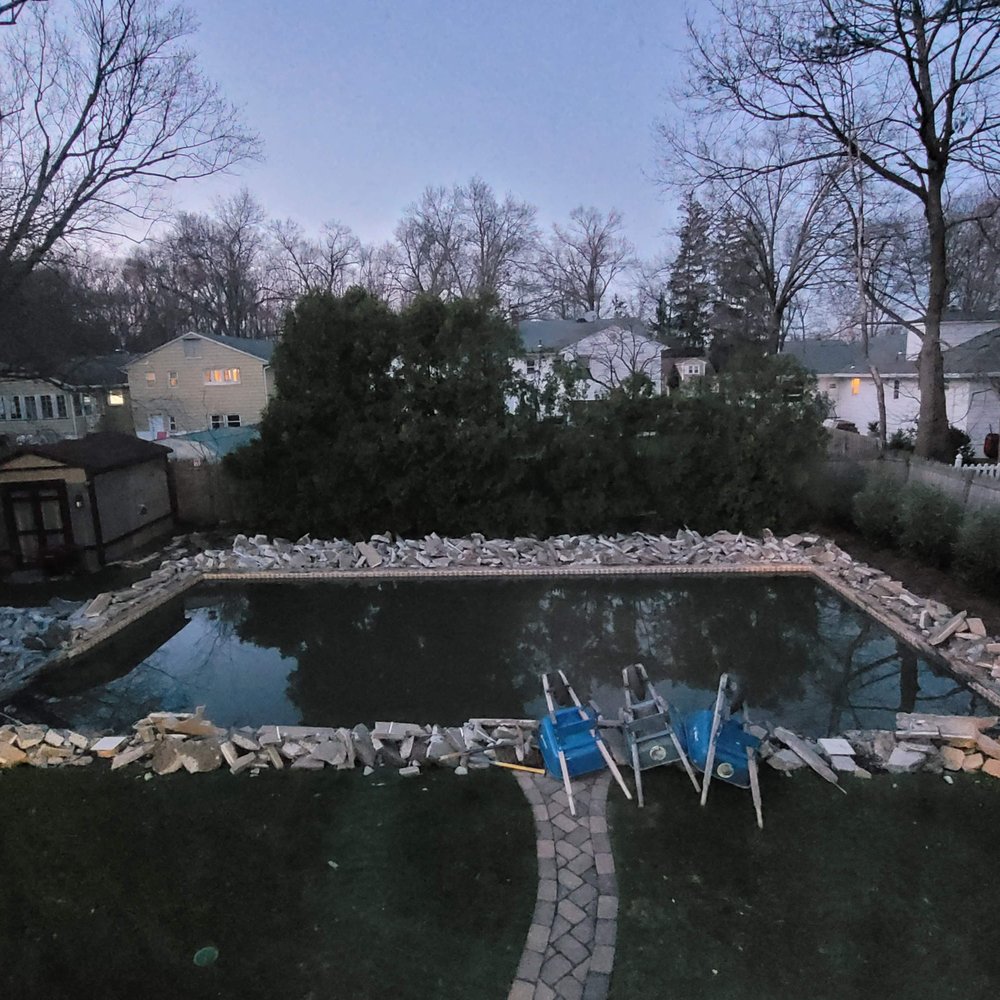 Pugliese Pool Services - Demo in progress - Pool Cleaners Near Me - West Orange, New Jersey