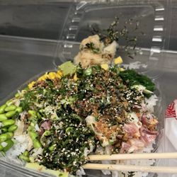 Poke Land - Ventura - Super worth it. $15 for a regular, 3 scoops of protein. Better than buying a roll somewhere