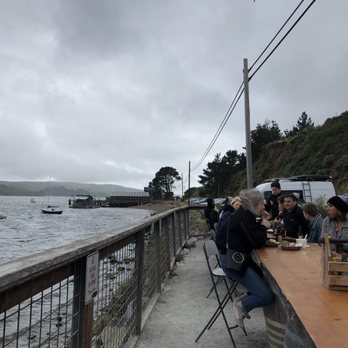 The Marshall Store - View from the outside longer tables (only area where you can have alcohol) - Seafood Near Me - Marshall, California The Marshall Store - View from the outside longer tables (only area where you can have alcohol) - Seafood Near Me - Marshall, California