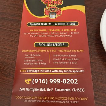 Gumbo King - Menu - Comfort Food Near Me - Sacramento, California