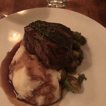 Waterman Grille - My Wood - Grilled Filet Mignon with Brussels sprouts. - New American Near Me - Providence, Rhode Island Waterman Grille - My Wood - Grilled Filet Mignon with Brussels sprouts. - New American Near Me - Providence, Rhode Island