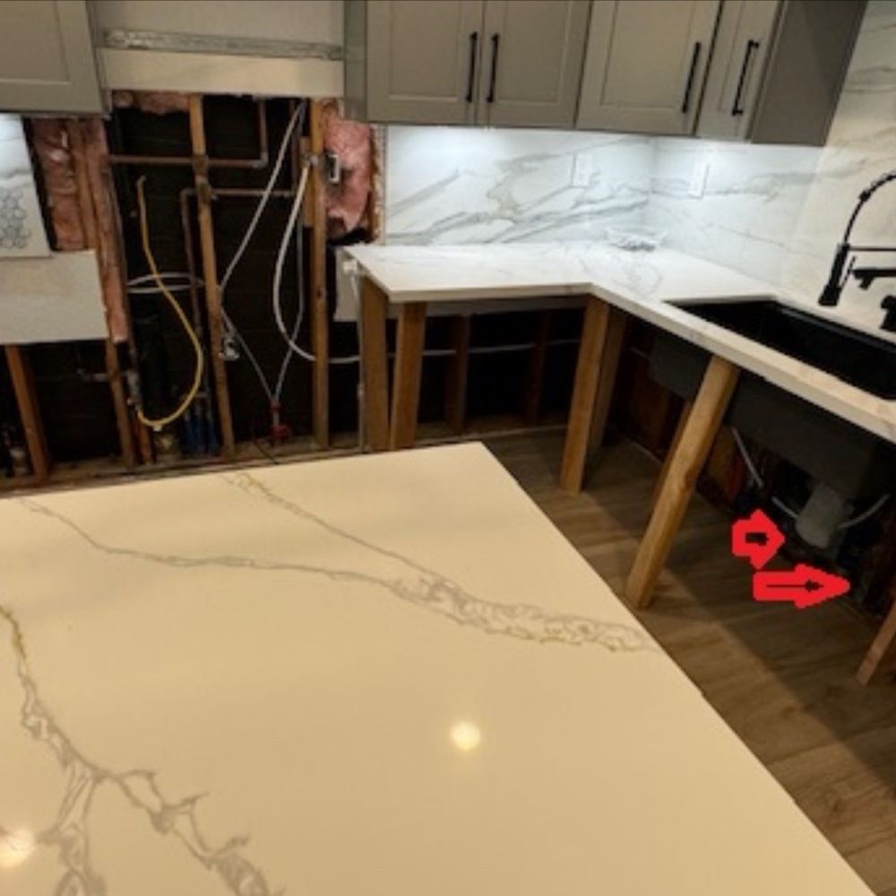 Black Mold Analysis - Under kitchen sink where mold was found - Home Inspectors Near Me