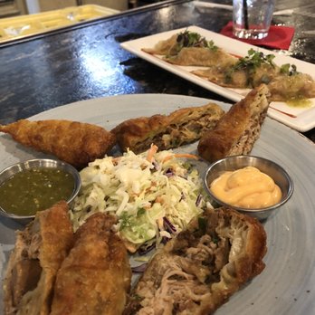 The Union Kitchen - Carnitas Egg Rolls and  Lobster Potstickers - New American Near Me - Kingwood, Texas