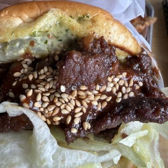 Koja Kitchen Sac Town - short rib bun burger - Cocktail Bars Near Me - Sacramento, California