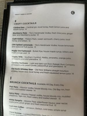 Menu photo 5 Craft Public House Cary, NC