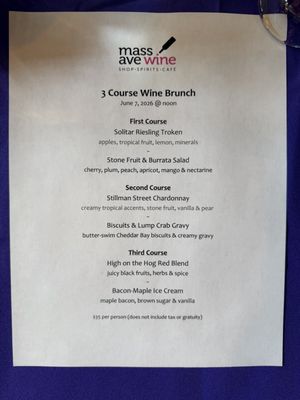 Menu photo 2 Mass Ave Wine Indianapolis, IN Menu photo 2 Mass Ave Wine Indianapolis, IN