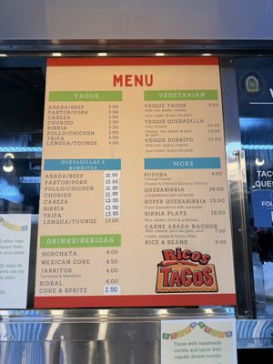 Menu photo 1 Rico's tacos San Jose, CA Menu photo 1 Rico's tacos San Jose, CA