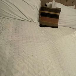 Dirty Stained bed sheet Dirty Stained bed sheet