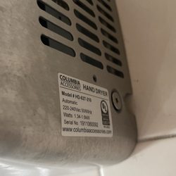 Sheetz - Columbia Vortex hand dryer