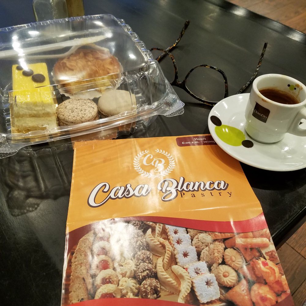 Casablanca Pastry - Fresh macaroons, lemon and almond pastry, with a cup of espresso. - Bakeries Near Me - Everett, Massachusetts