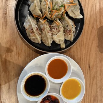 Potsticker - 8 Homemade Potstickers (cilantro pork & kimchi pork) - Asian Fusion Near Me - Saint Paul, Minnesota Potsticker - 8 Homemade Potstickers (cilantro pork & kimchi pork) - Asian Fusion Near Me - Saint Paul, Minnesota