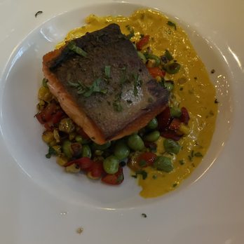 Mayrose - This crispy salmon was delicious!! - New American Near Me - Portland, Oregon