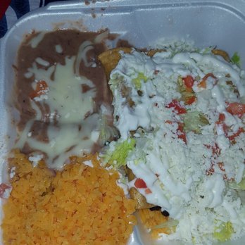 El Comedor - Tacos Dorados with rice and beans. - Food Trucks Near Me - Milwaukee, Wisconsin