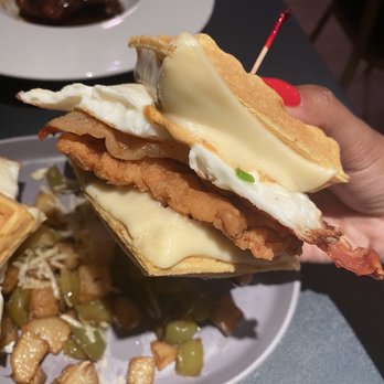 Rosa’s At Park - Sweet Potato Waffle Sliders - Latin American Near Me - Bronx, New York