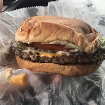 Burger Bank - Single cheeseburger fully dressed - Burgers Near Me - Evansville, Indiana