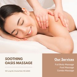 Soothing Oasis Massage - Check out our services and benefits