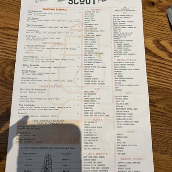 Scout - Menu - Bars Near Me - Decatur, Georgia