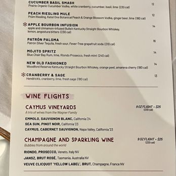 Seasons 52 - Cocktail menu - New American Near Me - Jacksonville, Florida Seasons 52 - Cocktail menu - New American Near Me - Jacksonville, Florida