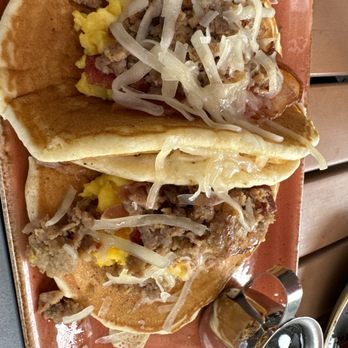 LouVino - Breakfast Pancake Tacos - Southern Near Me - Indianapolis, Indiana LouVino - Breakfast Pancake Tacos - Southern Near Me - Indianapolis, Indiana
