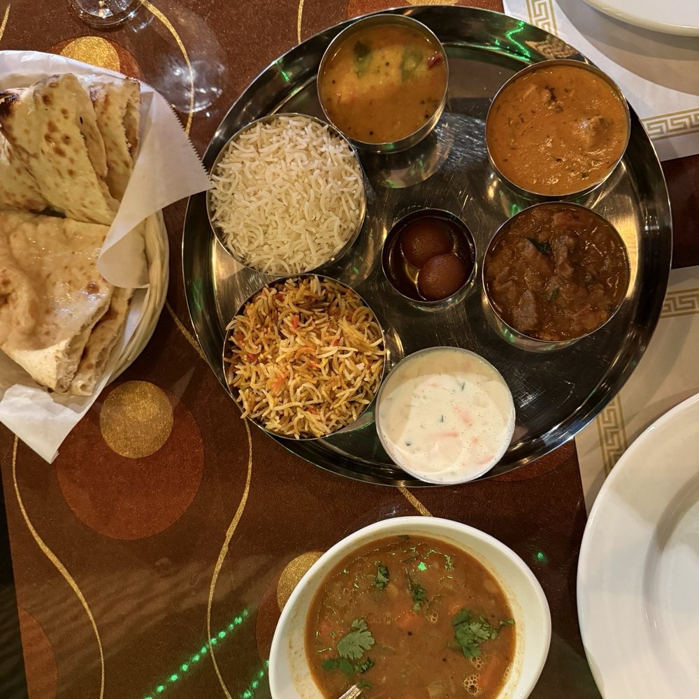 Taz Indian Cuisine - The non-veg Thali was an amazing choice giving us a little taste of a variety of things! It was all to die for! - Indian Near Me - Waco, Texas Taz Indian Cuisine - The non-veg Thali was an amazing choice giving us a little taste of a variety of things! It was all to die for! - Indian Near Me - Waco, Texas