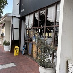 Exterior outside entrance of Zinqué - Newport Beach, California Exterior outside entrance of Zinqué - Newport Beach, California