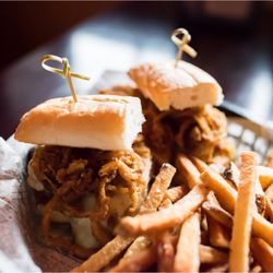 Bamboozels - Our signature bamwich the SPOONER with fajita style steak and chicken!