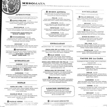 Meso Maya Comida y Copas - Menú - Mexican Near Me - Dallas, Texas Meso Maya Comida y Copas - Menú - Mexican Near Me - Dallas, Texas