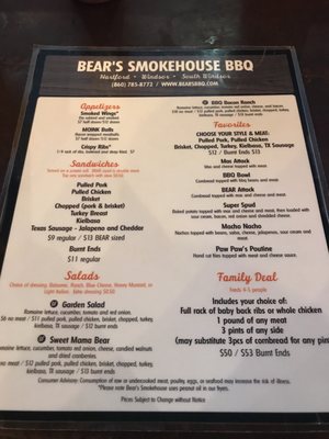 Menu photo 7 Bear's Smokehouse Barbecue Windsor, CT Menu photo 7 Bear's Smokehouse Barbecue Windsor, CT