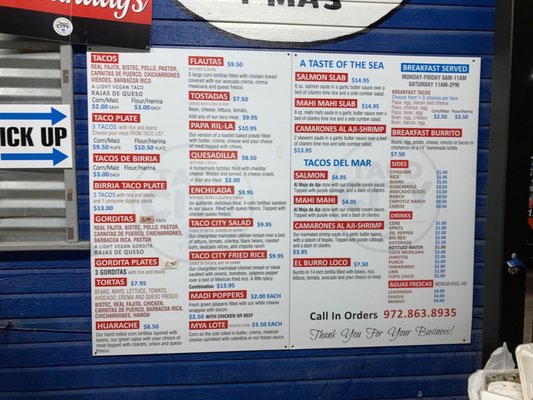 Menu photo 8 Taco City y Mas Dallas, TX