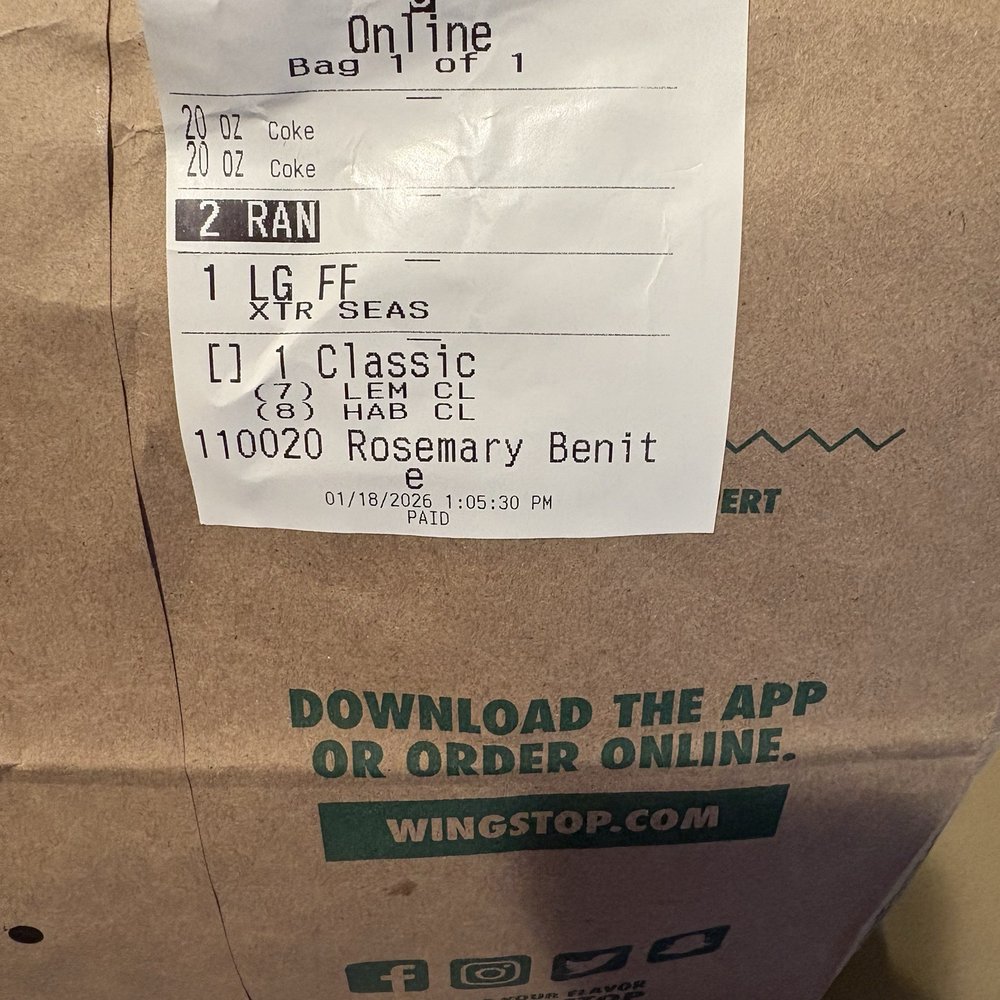 Wingstop - My original receipt order - Chicken Wings Near Me - Los Angeles, California Wingstop - My original receipt order - Chicken Wings Near Me - Los Angeles, California
