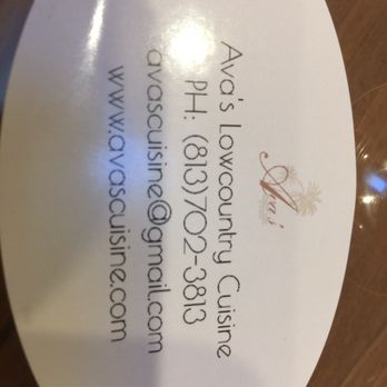 Ava's Lowcountry Cuisine - Contact info.: presentation label - Personal Chefs Near Me - Lutz, Florida Ava's Lowcountry Cuisine - Contact info.: presentation label - Personal Chefs Near Me - Lutz, Florida