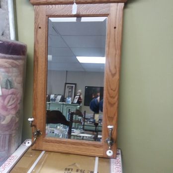 Hidden Treasures - oak entryway mirror - Thrift Stores Near Me - Fredonia, New York