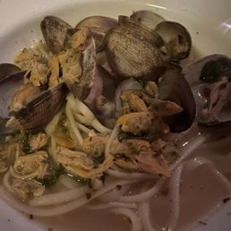 Clams with linguini