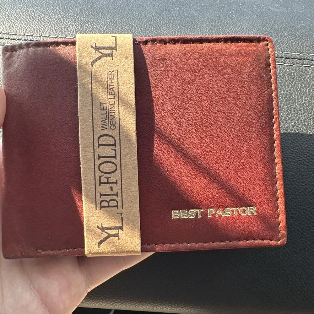 Engraved wallet for my pastor