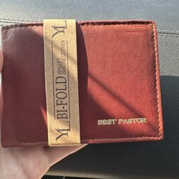 Engraved wallet for my pastor