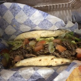 Cheesesteak on pita bread