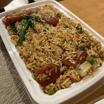 BKNY Thai Restaurant - Thai Sausage Fried Rice ($18) - spiciness overpowered the flavor. Pricey for rice - Thai Near Me - Bayside, New York BKNY Thai Restaurant - Thai Sausage Fried Rice ($18) - spiciness overpowered the flavor. Pricey for rice - Thai Near Me - Bayside, New York