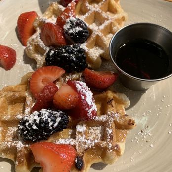 Layered - Layered Waffles with Mixed Berries - Coffee & Tea Near Me - McKinney, Texas Layered - Layered Waffles with Mixed Berries - Coffee & Tea Near Me - McKinney, Texas