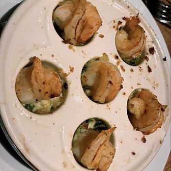 Seasons 52 - Lump Crab and Shrimp-Stuffed Mushrooms good but way over priced - New American Near Me - Columbia, Maryland Seasons 52 - Lump Crab and Shrimp-Stuffed Mushrooms good but way over priced - New American Near Me - Columbia, Maryland