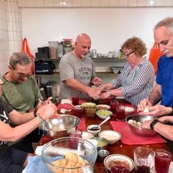Chef Marco's Mexican Cooking School - Our classes take place in the classroom-sized kitchen.